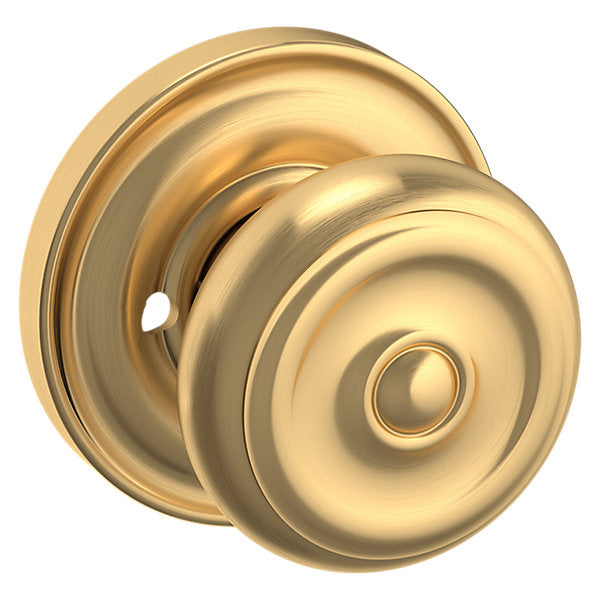 Baldwin Hardware Perilla 5020 Colonial con Roseta 5048 — Latón satinado Lifetime — Privacidad