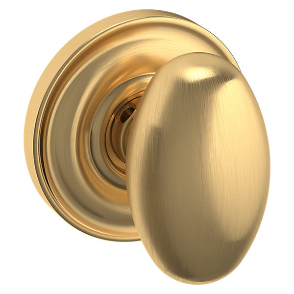Baldwin Hardware Perilla 5025 con Roseta 5048 — Latón satinado Lifetime — Paso