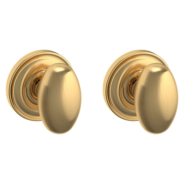 Baldwin Hardware Perilla 5025 con Roseta 5048 — Latón satinado Lifetime — Dummy completo