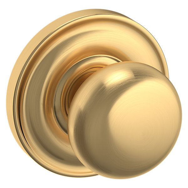 Baldwin Hardware Perilla 5030 con Roseta 5048 — Latón satinado Lifetime — Paso