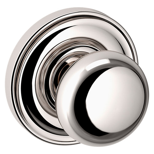 Baldwin Hardware Perilla 5030 con Roseta 5048 — Níquel pulido Lifetime — Paso