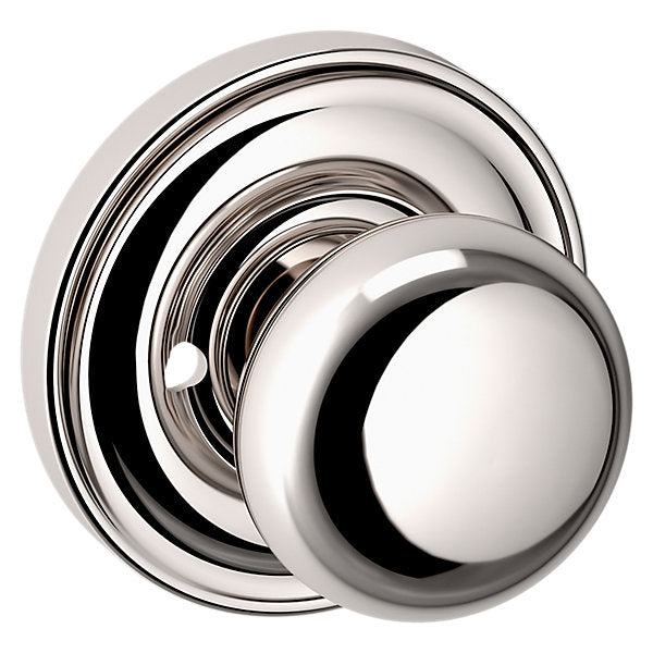 Baldwin Hardware Perilla 5030 con Roseta 5048 — Níquel pulido Lifetime — Privacidad