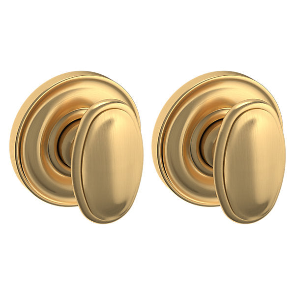 Baldwin Hardware Perilla 5057 con Roseta 5048 — Latón satinado Lifetime — Dummy completo