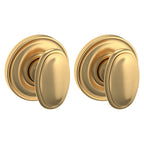 Baldwin Hardware Perilla 5057 con Roseta 5048 — Latón satinado Lifetime — Dummy completo