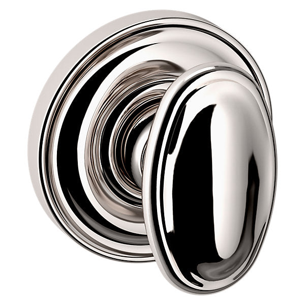 Baldwin Hardware Perilla 5057 con Roseta 5048 — Níquel pulido Lifetime — Paso