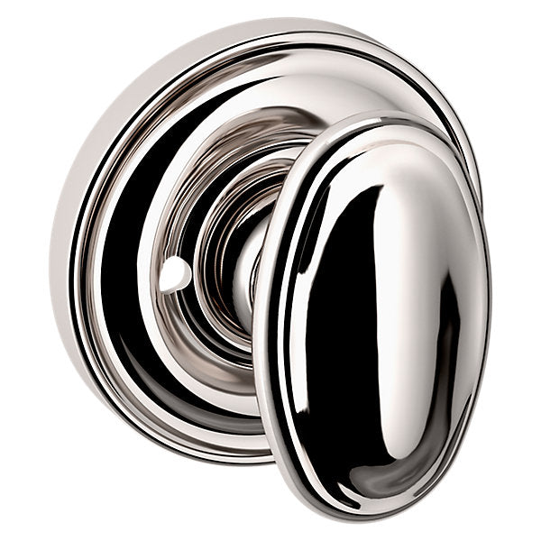 Baldwin Hardware Perilla 5057 con Roseta 5048 — Níquel pulido Lifetime — Privacidad