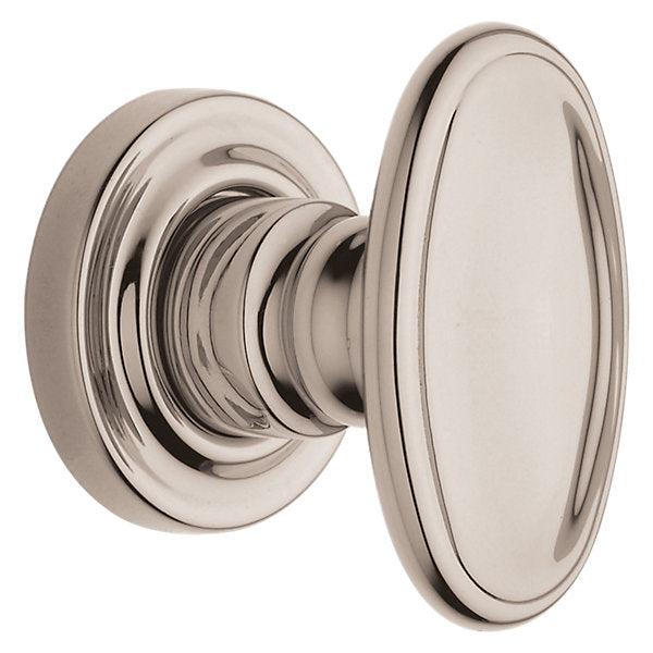 Baldwin Hardware Perilla 5057 con Roseta 5048 — Níquel pulido Lifetime — Dummy completo