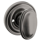 Baldwin Hardware Perilla 5057 con Roseta 5048 — Níquel grafito Lifetime — Privacidad