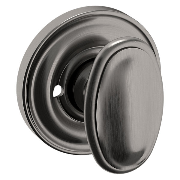 Baldwin Hardware Perilla 5057 con Roseta 5048 — Níquel grafito Lifetime — Privacidad