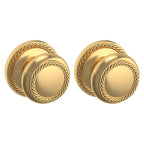 Baldwin Hardware Perilla 5064 con Roseta 5004 — Latón satinado Lifetime — Dummy completo