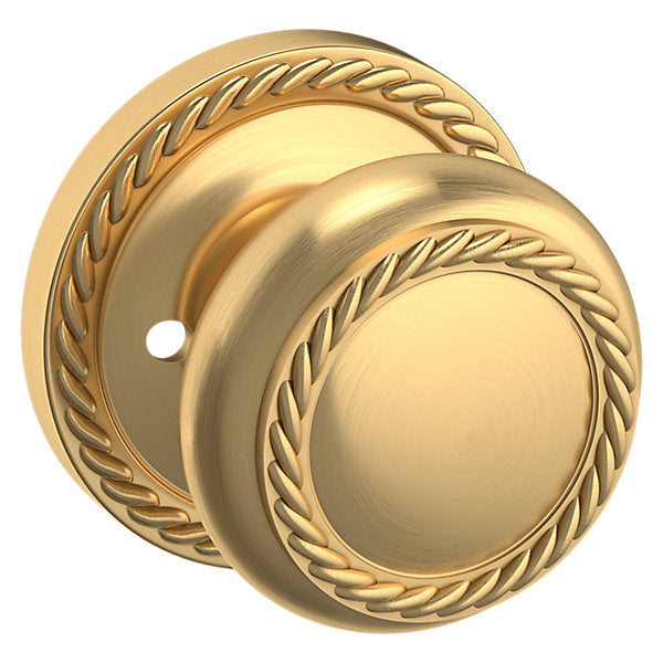 Baldwin Hardware Perilla 5064 con Roseta 5004 — Latón satinado Lifetime — Privacidad