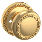 Baldwin Hardware Perilla 5064 con Roseta 5004 — Latón satinado Lifetime — Privacidad
