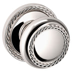 Baldwin Hardware Perilla 5064 con Roseta 5004 — Níquel pulido Lifetime — Paso