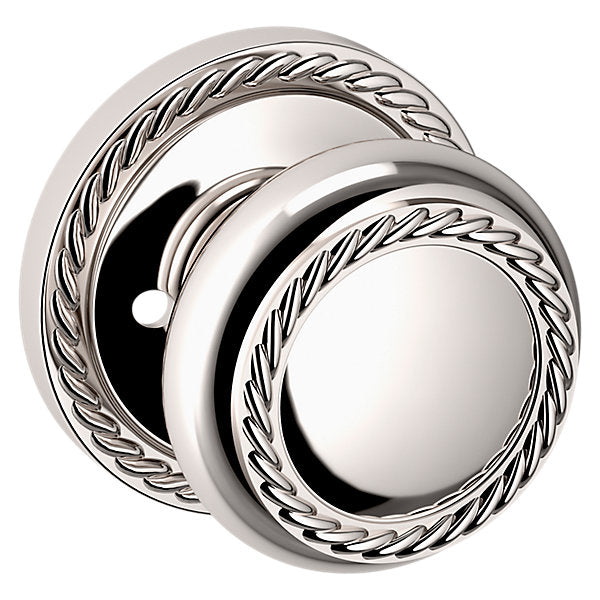 Baldwin Hardware Perilla 5064 con Roseta 5004 — Níquel pulido Lifetime — Privacidad