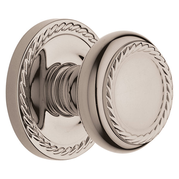 Baldwin Hardware Perilla 5064 con Roseta 5004 — Níquel pulido Lifetime — Dummy completo