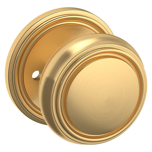 Baldwin Hardware Perilla 5068 con Roseta 5070 — Latón satinado Lifetime — Privacidad