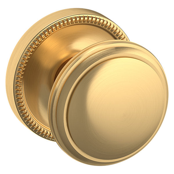 Baldwin Hardware Perilla 5069 con Roseta 5076 — Latón satinado Lifetime — Paso