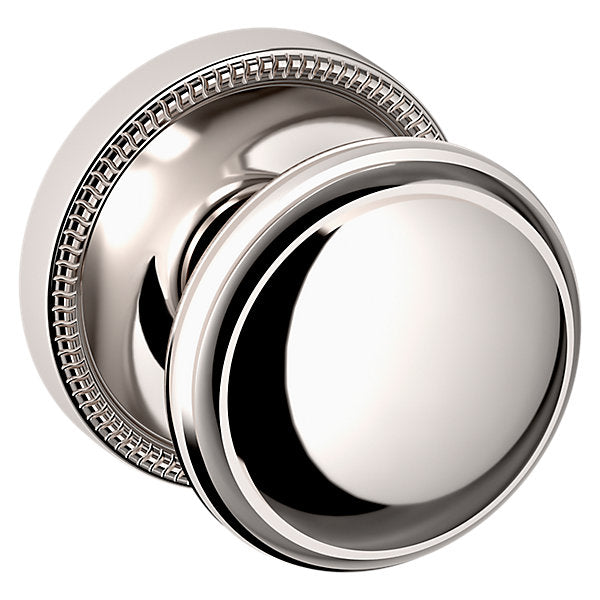 Baldwin Hardware Perilla 5069 con Roseta 5076 — Níquel pulido Lifetime — Paso