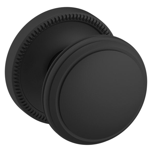 Baldwin Hardware Perilla 5069 con Roseta 5076 — Negro satinado — Paso