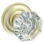 Baldwin Hardware Perilla 5080 Fillmore con Roseta 5048 — Latón satinado Lifetime — Dummy completo
