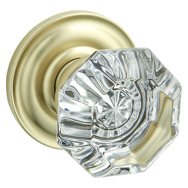 Baldwin Hardware Perilla 5080 Fillmore con Roseta 5048 — Latón satinado Lifetime — Paso
