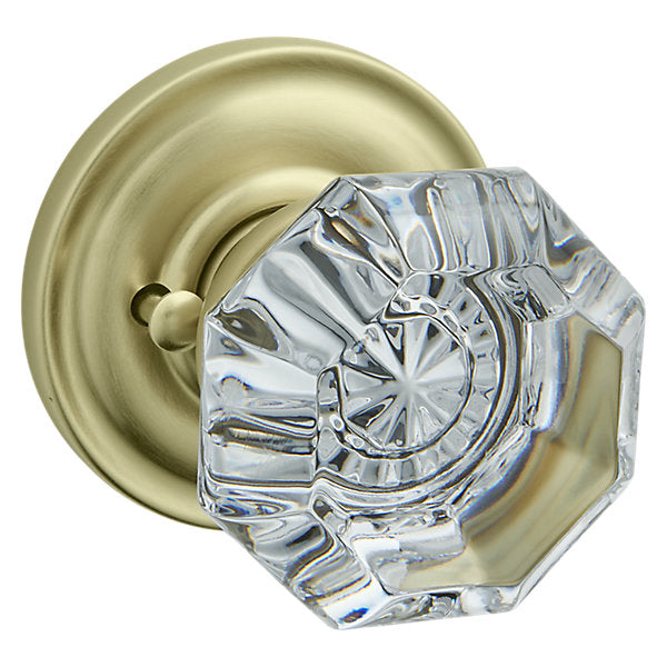 Baldwin Hardware Perilla 5080 Fillmore con Roseta 5048 — Latón satinado Lifetime — Privacidad