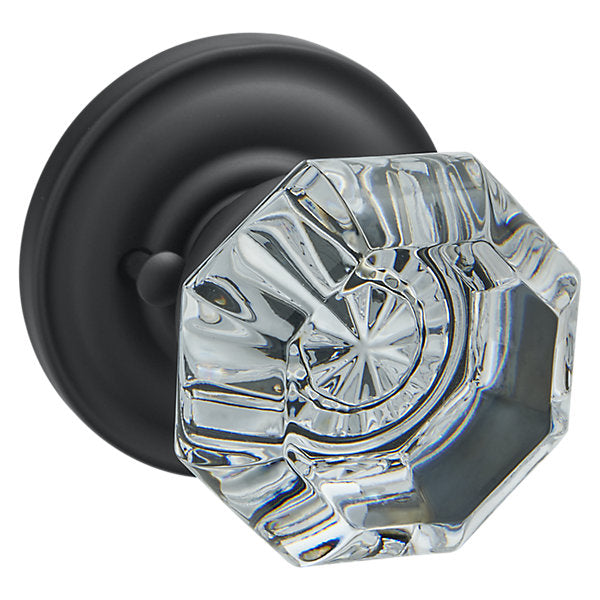 Baldwin Hardware Perilla 5080 Fillmore con Roseta 5048 — Negro satinado — Privacidad
