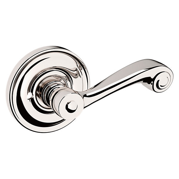 Baldwin Hardware Manija 5103 con Roseta 5048 — Níquel pulido Lifetime — Privacidad