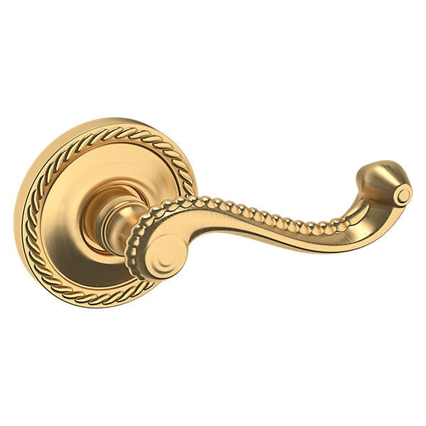 Baldwin Hardware Manija 5104 con Roseta 5004 — Latón satinado Lifetime — Paso