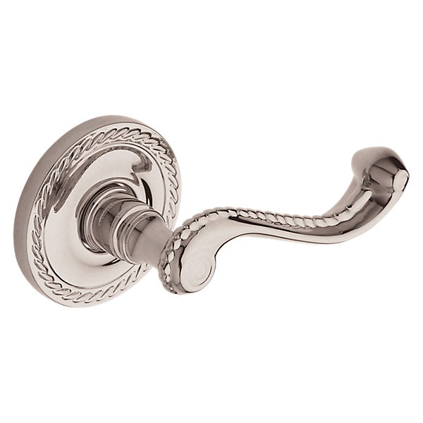 Baldwin Hardware Manija 5104 con Roseta 5004 — Níquel pulido Lifetime — Dummy completo