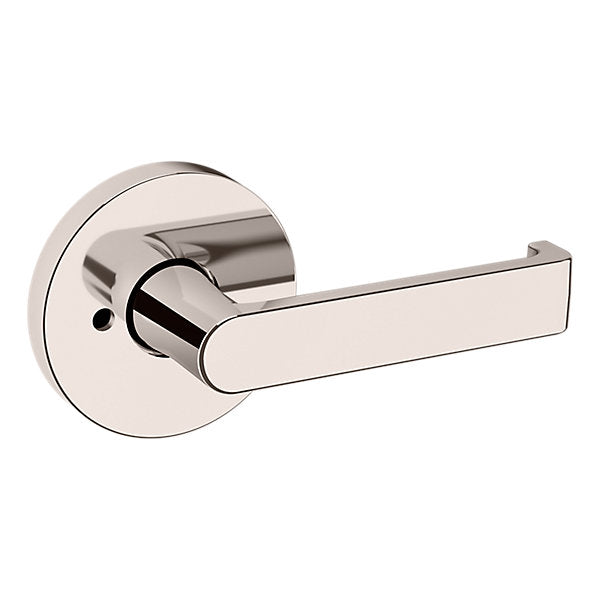Baldwin Hardware Manija 5105 con Roseta 5046 — Níquel pulido Lifetime — Privacidad