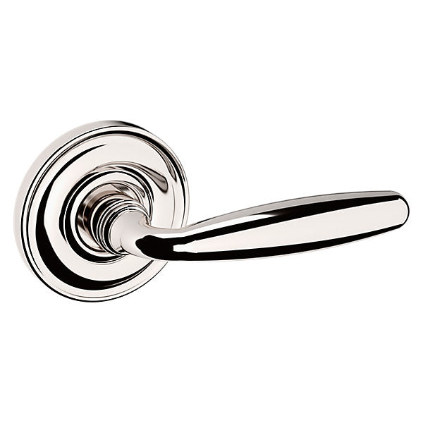 Baldwin Hardware Manija 5106 con Roseta 5048 — Níquel pulido Lifetime — Paso