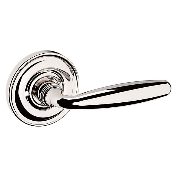 Baldwin Hardware Manija 5106 con Roseta 5048 — Níquel pulido Lifetime — Privacidad