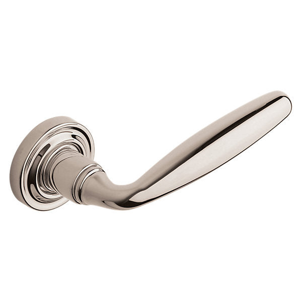 Baldwin Hardware Manija 5106 con Roseta 5048 — Níquel pulido Lifetime — Dummy completo