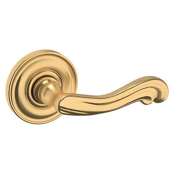 Baldwin Hardware Manija 5108 con Roseta 5048 — Latón satinado Lifetime — Paso