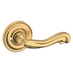 Baldwin Hardware Manija 5108 con Roseta 5048 — Latón satinado Lifetime — Privacidad