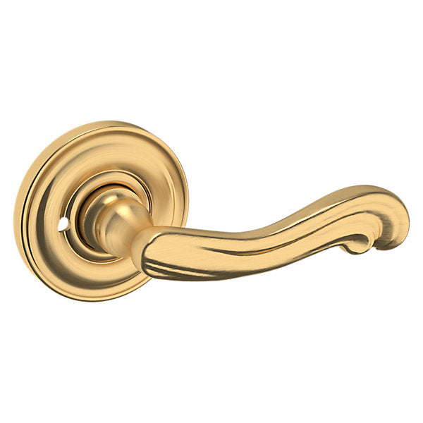 Baldwin Hardware Manija 5108 con Roseta 5048 — Latón satinado Lifetime — Privacidad
