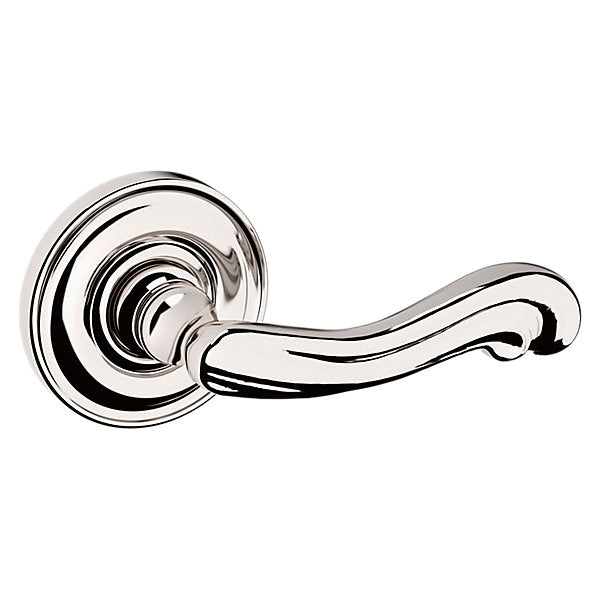 Baldwin Hardware Manija 5108 con Roseta 5048 — Níquel pulido Lifetime — Paso
