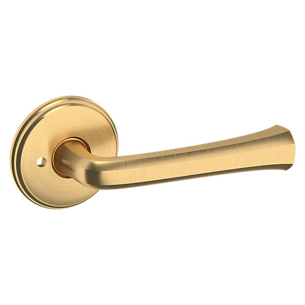 Baldwin Hardware Manija 5112 con Roseta 5075 — Latón satinado Lifetime — Privacidad