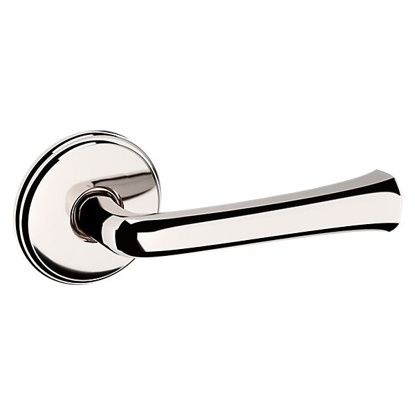 Baldwin Hardware Manija 5112 con Roseta 5075 — Níquel pulido Lifetime — Paso