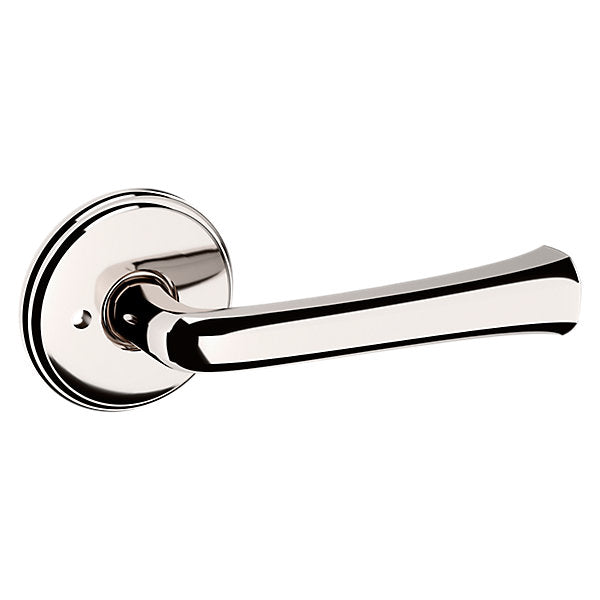 Baldwin Hardware Manija 5112 con Roseta 5075 — Níquel pulido Lifetime — Privacidad