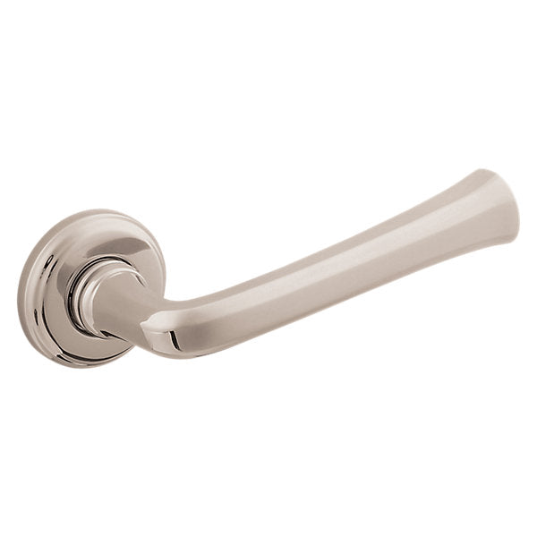 Baldwin Hardware Manija 5112 con Roseta 5075 — Níquel pulido Lifetime — Dummy completo