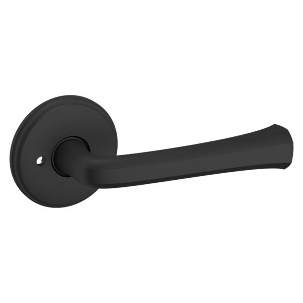 Baldwin Hardware Manija 5112 con Roseta 5075 — Negro satinado — Privacidad
