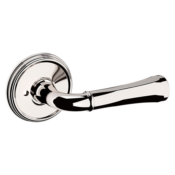 Baldwin Hardware Manija 5113 con Roseta 5078 — Níquel pulido Lifetime — Privacidad