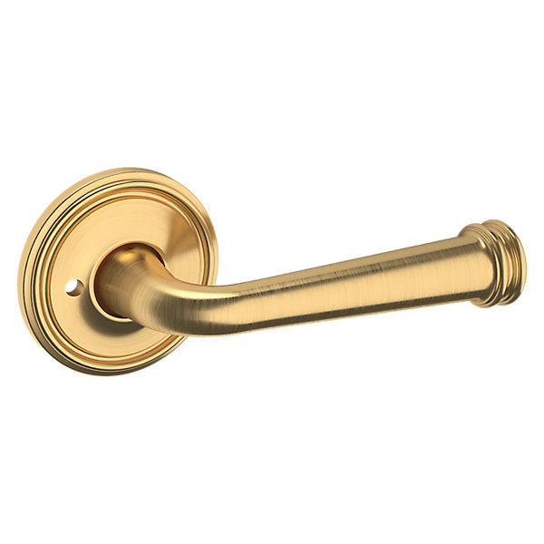 Baldwin Hardware Manija 5116 con Roseta 5070 — Latón satinado Lifetime — Privacidad