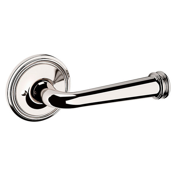 Baldwin Hardware Manija 5116 con Roseta 5070 — Níquel pulido Lifetime — Privacidad