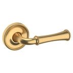 Baldwin Hardware Manija 5118 con Roseta 5076 — Latón satinado Lifetime — Paso