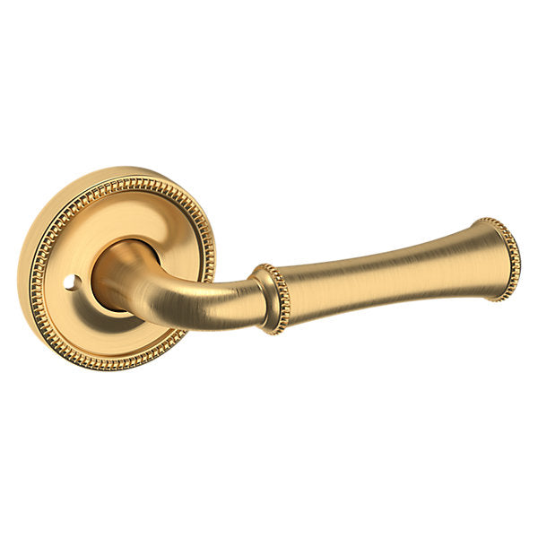 Baldwin Hardware Manija 5118 con Roseta 5076 — Latón satinado Lifetime — Privacidad