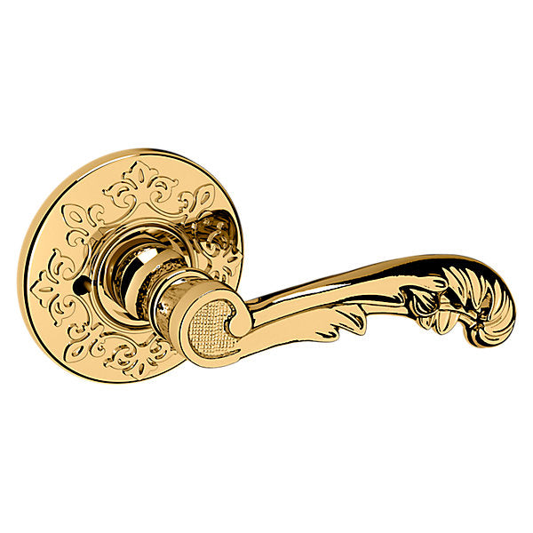 Baldwin Hardware Manija 5121 con Roseta R012 — Latón sin laca — Privacidad