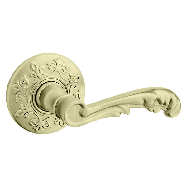 Baldwin Hardware Manija 5121 con Roseta R012 — Latón satinado Lifetime — Dummy completo